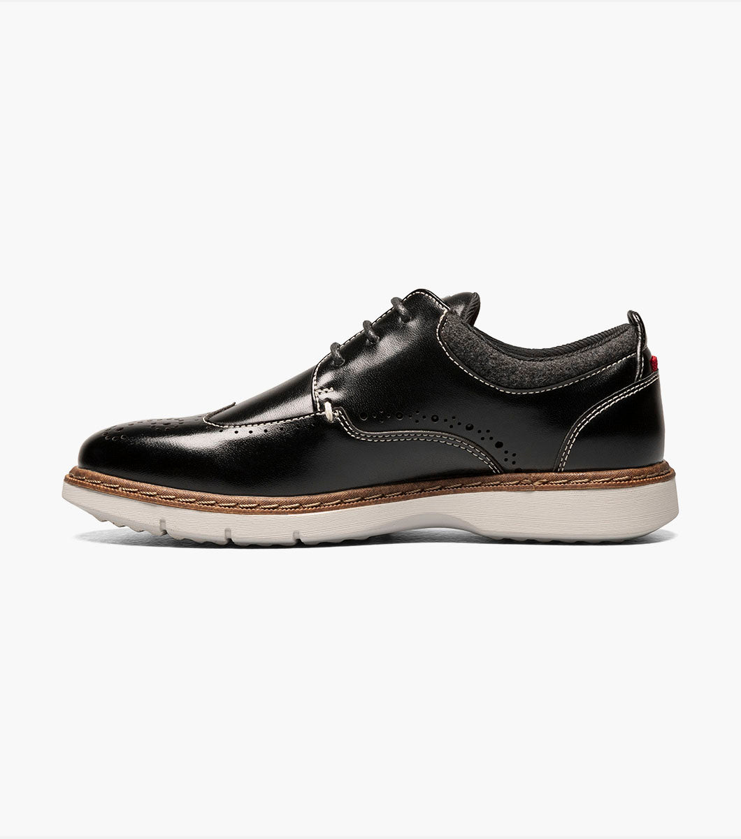 Stacy Adams KIDS SYNERGY Wingtip Lace Up Black by Stacy Adams Shoes