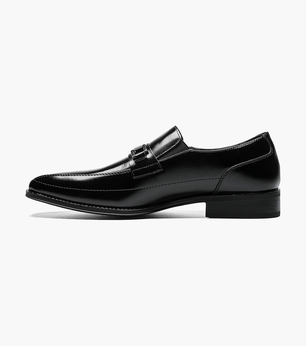 Stacy Adams WAKEFIELD Bike Toe Bit Slip On Black by Stacy Adams Shoes