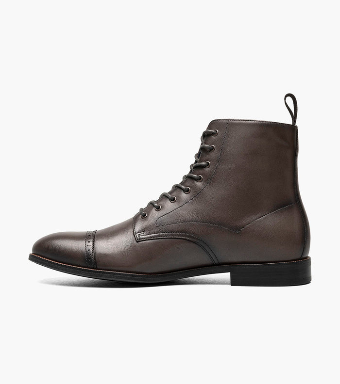 Stacy Adams HENRY Cap Toe Lace Up Boot Gray by Stacy Adams Shoes