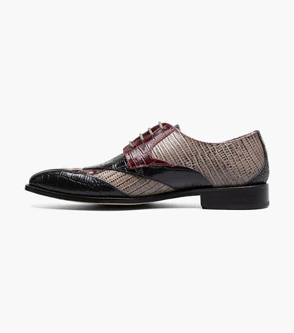 Stacy Adams TRISTANO Modified Bike Toe Oxford Burgundy Multi by Stacy Adams Shoes