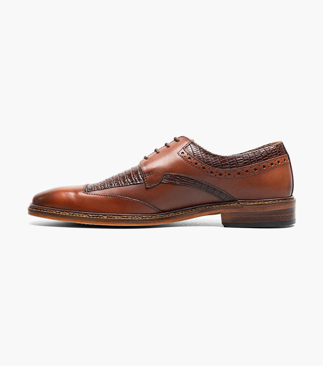 Stacy Adams GAMBETTA Modified Cap Toe Oxford Cognac by Stacy Adams Shoes