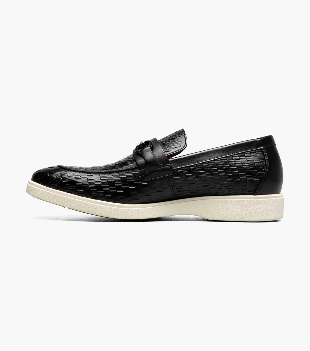 Stacy Adams SALYER Moc Toe Bit Slip On Black by Stacy Adams Shoes