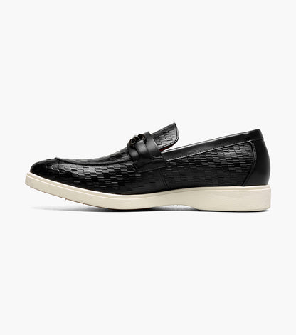 Stacy Adams SALYER Moc Toe Bit Slip On Black by Stacy Adams Shoes