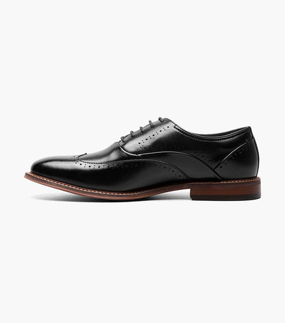 Stacy Adams MACARTHUR Wingtip Oxford Black Smooth by Stacy Adams Shoes