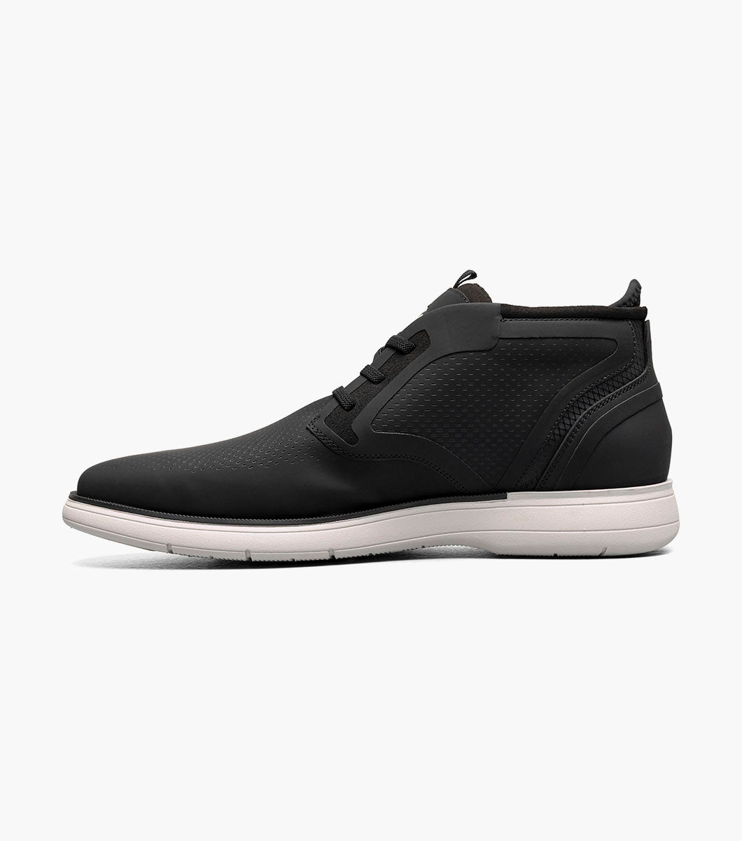 Stacy Adams EASTMONT Plain Toe Elastic Lace Chukka Boot Black by Stacy Adams Shoes