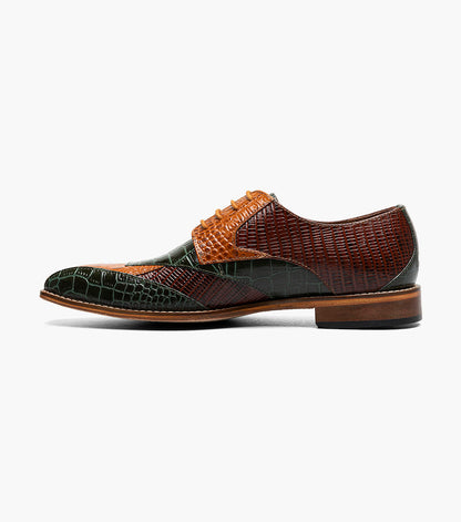 Stacy Adams TRISTANO Modified Bike Toe Oxford Green Multi by Stacy Adams Shoes