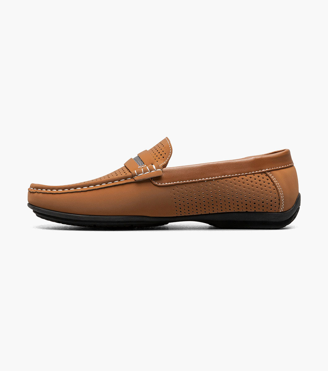 Stacy Adams CORBY Moc Toe Saddle Slip On Tan by Stacy Adams Shoes