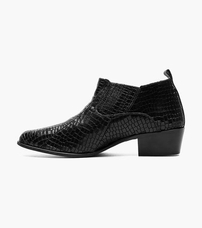 Stacy Adams SANDOVAL Cuban Heeled Boot Black by Stacy Adams Shoes