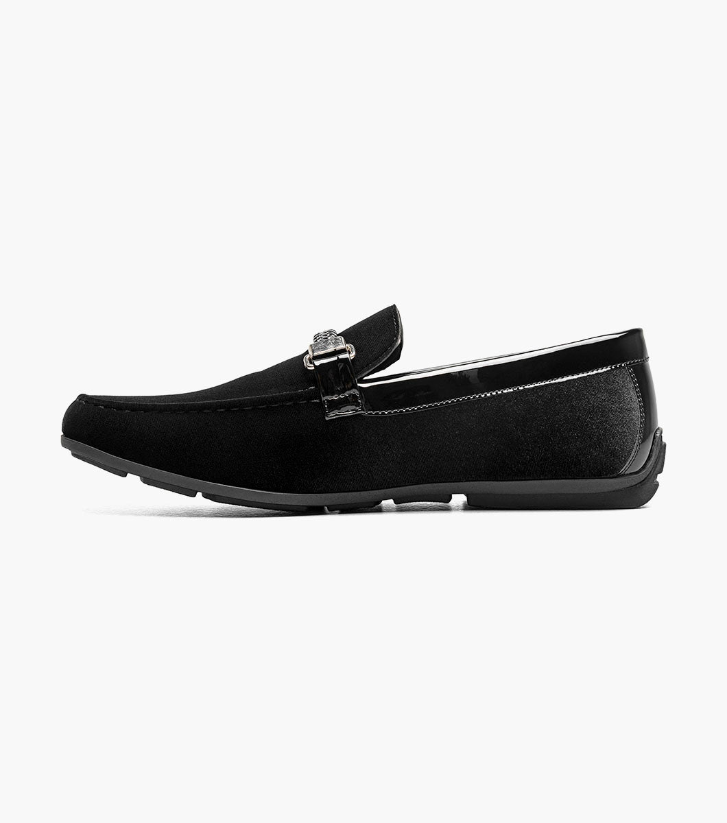 Stacy Adams SHERIDAN Moc Toe Bit Slip On Black by Stacy Adams Shoes