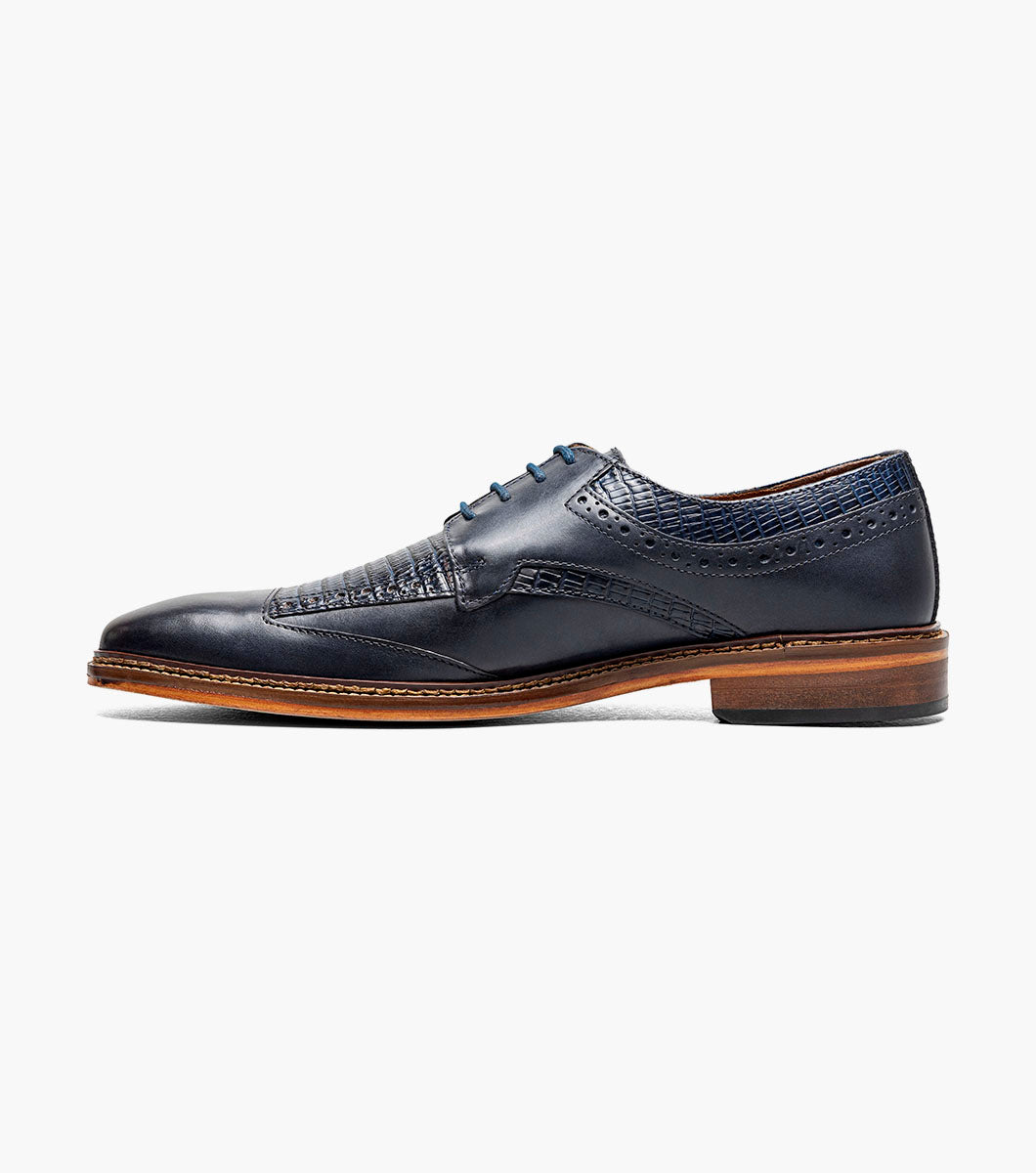 Stacy Adams GAMBETTA Modified Cap Toe Oxford Navy by Stacy Adams Shoes