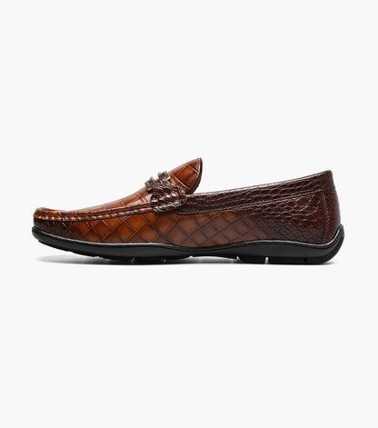 Stacy Adams EMBREY Moc Toe Bit Slip On Cognac by Stacy Adams Shoes