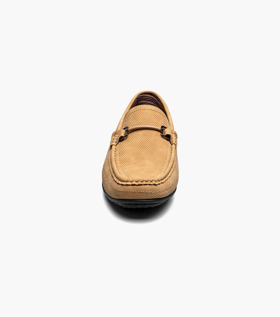 Stacy Adams COLTON Moc Toe Bit Slip On Khaki by Stacy Adams Shoes