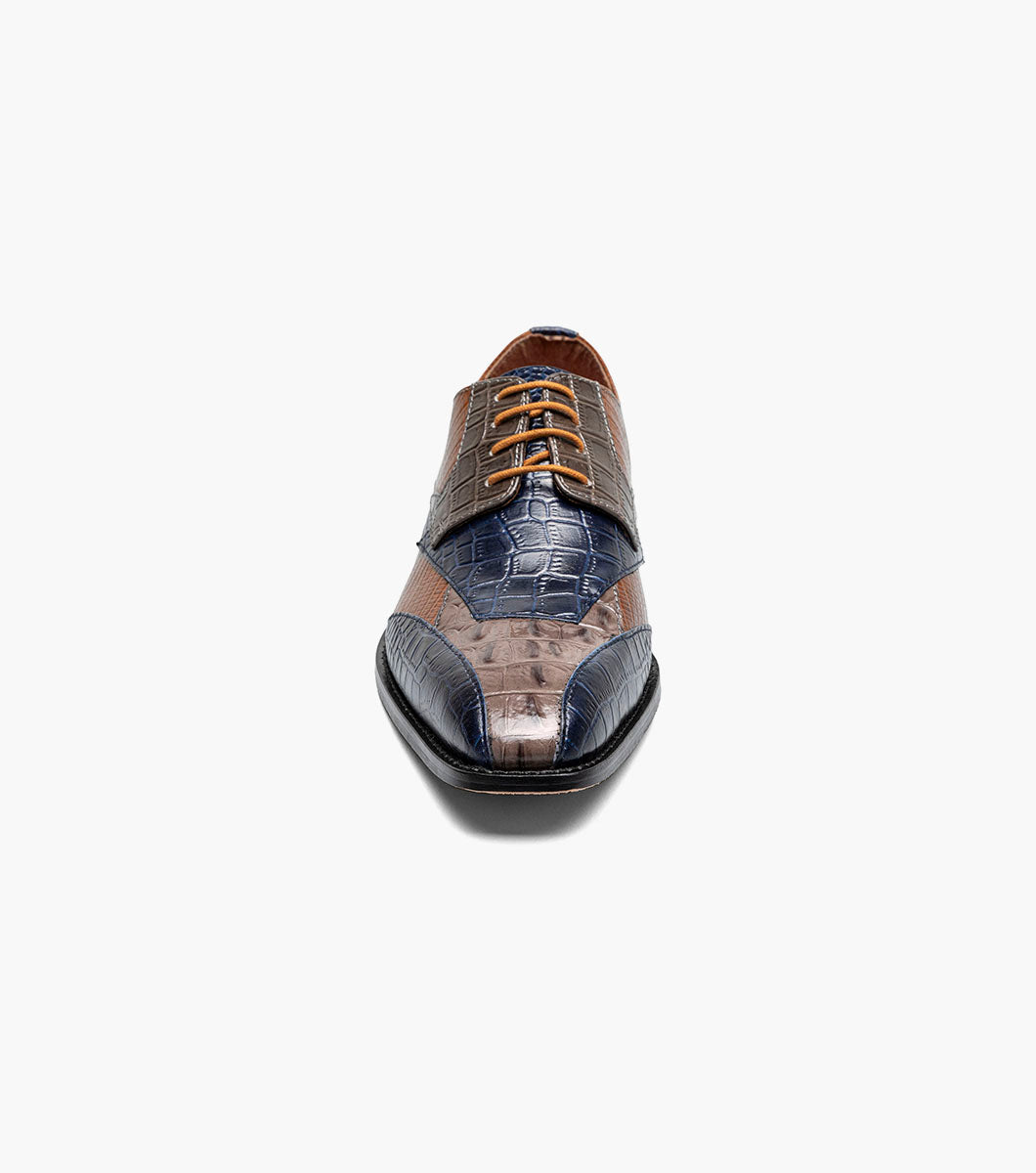 Stacy Adams TRISTANO Modified Bike Toe Oxford Gray Multi by Stacy Adams Shoes
