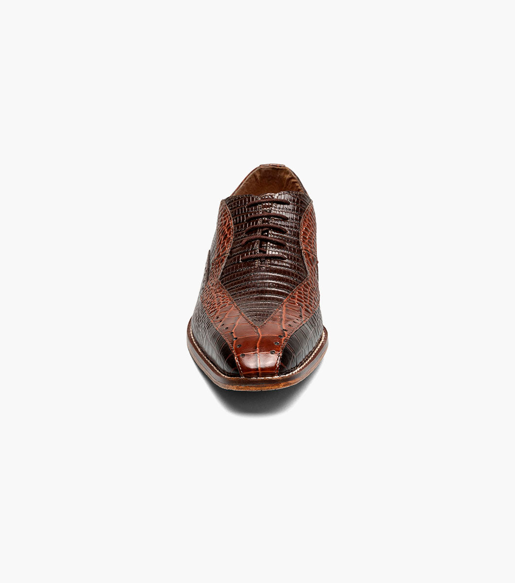 Stacy Adams TALLERO V-Tip Oxford Brown Multi by Stacy Adams Shoes