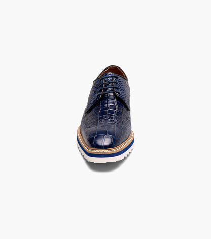 Stacy Adams ALARIO Wingtip Oxford Blue by Stacy Adams Shoes