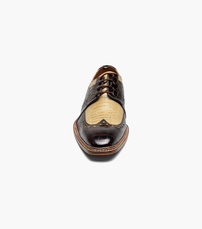 Stacy Adams TRAVATO Wingtip Oxford Taupe Multi by Stacy Adams Shoes