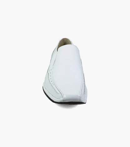 Stacy Adams TEMPLIN Bike Toe Loafer White by Stacy Adams Shoes