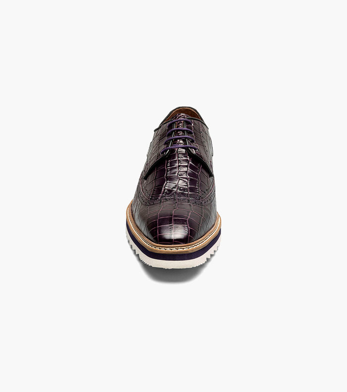 Stacy Adams ALARIO Wingtip Oxford Purple by Stacy Adams Shoes