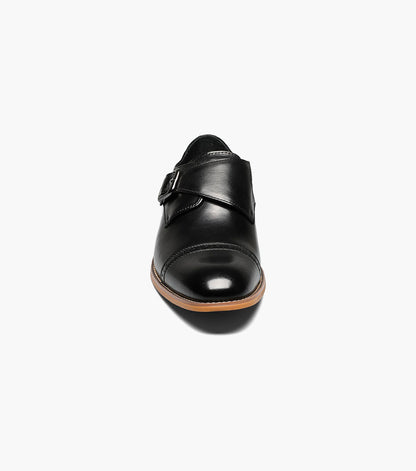 Stacy Adams DESMOND Cap Toe Monk Strap Black by Stacy Adams Shoes