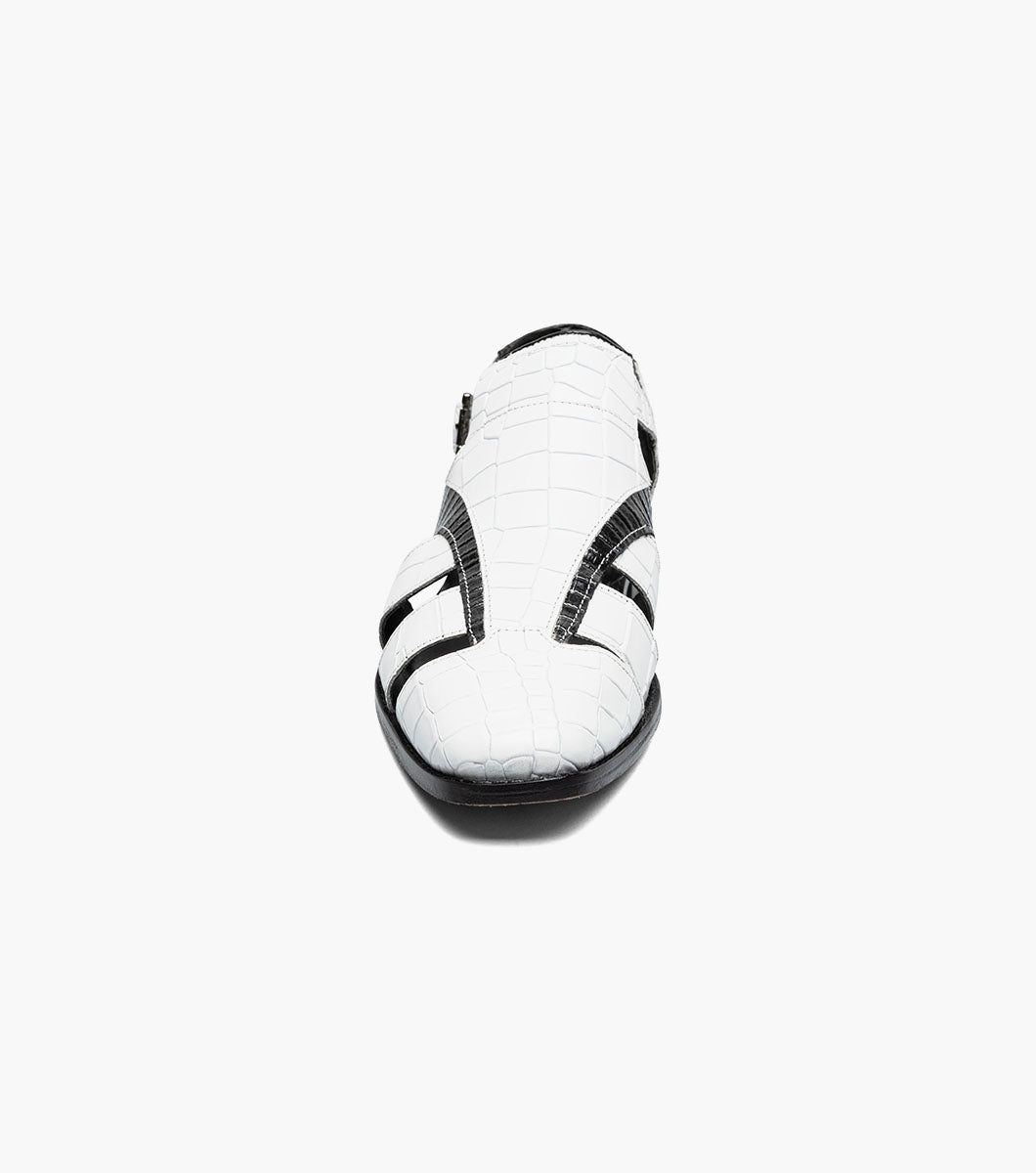 Stacy Adams CALANDRO City Sandal Black w/White by Stacy Adams Shoes