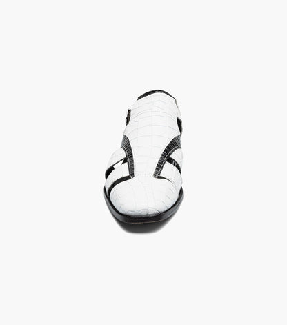 Stacy Adams CALANDRO City Sandal Black w/White by Stacy Adams Shoes
