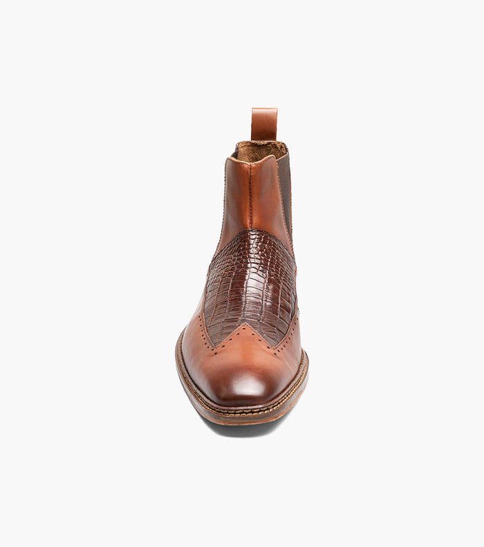 Stacy Adams GARZA Wingtip Chelsea Boot Cognac by Stacy Adams Shoes