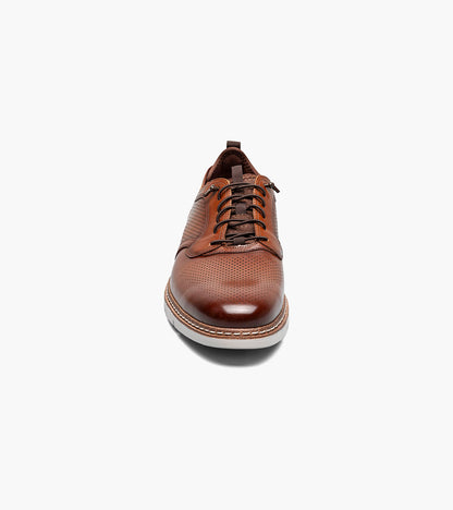Stacy Adams SYNC Plain Toe Elastic Lace Up Cognac by Stacy Adams Shoes