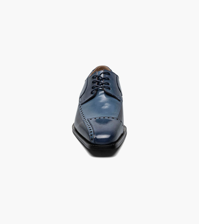 Stacy Adams PLAZA Modified Cap Toe Oxford Blue Multi by Stacy Adams Shoes