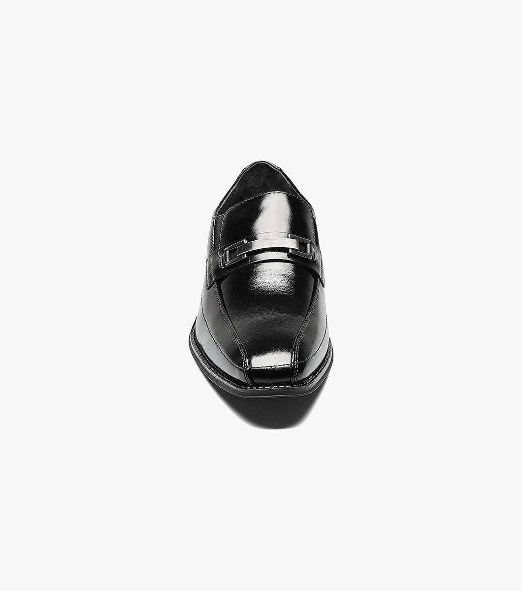 Stacy Adams WAKEFIELD Bike Toe Bit Slip On Black by Stacy Adams Shoes