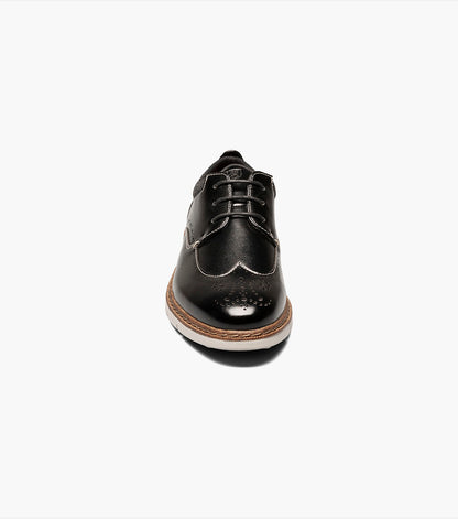 Stacy Adams KIDS SYNERGY Wingtip Lace Up Black by Stacy Adams Shoes