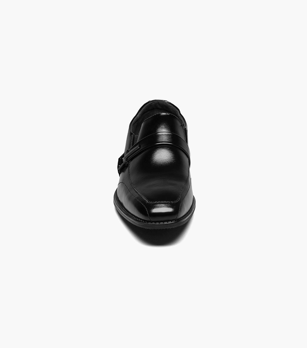 Stacy Adams ABRAM Moc Toe Bit Slip On Black by Stacy Adams Shoes