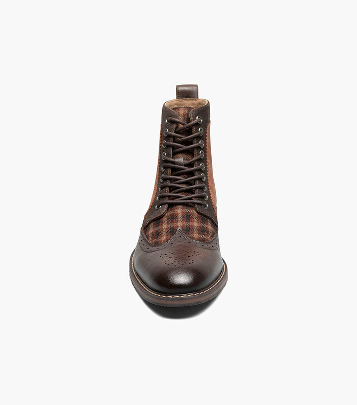 Stacy Adams FINNEGAN Wingtip Lace Up Boot Brown Multi by Stacy Adams Shoes