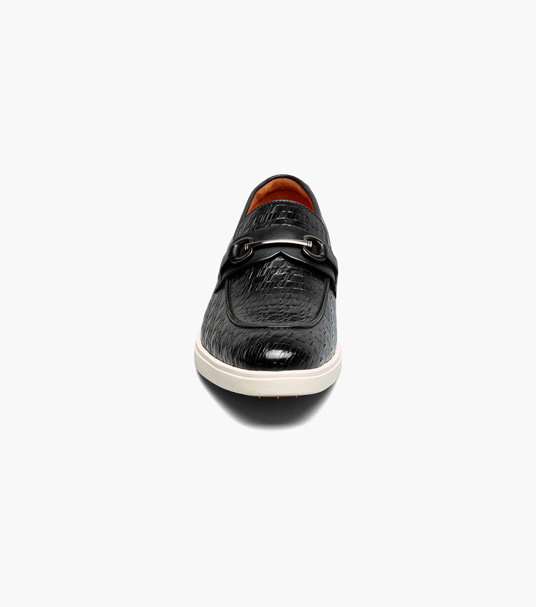 Stacy Adams SALYER Moc Toe Bit Slip On Black by Stacy Adams Shoes