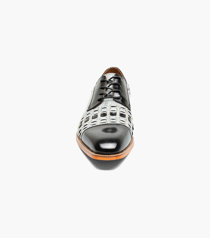 Stacy Adams HALSTEAD Cap Toe Oxford Black/Gray by Stacy Adams Shoes