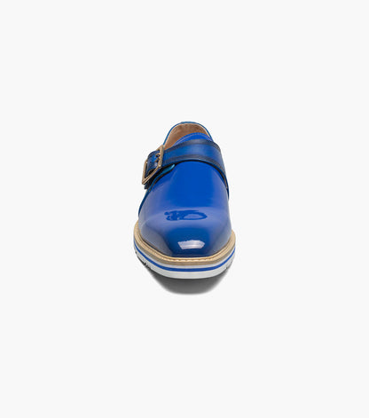 Stacy Adams BARTRAM Plain Toe Monk Strap Blue by Stacy Adams Shoes