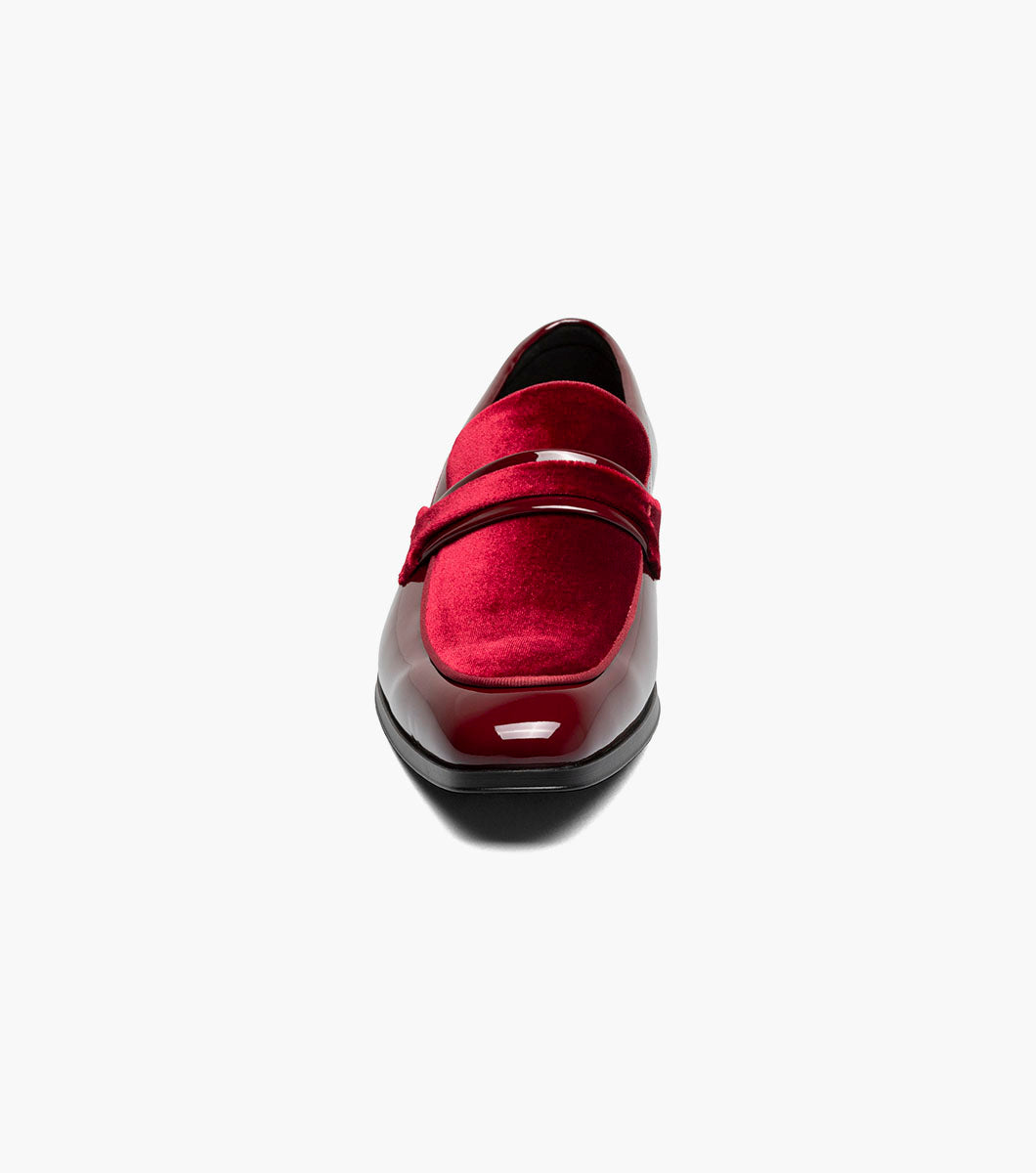Stacy Adams SPRATLEY Moc Toe Saddle Slip On Burgundy by Stacy Adams Shoes