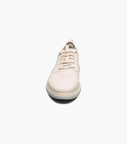 Stacy Adams SYNCHRO Plain Toe Elastic Lace Up Cream by Stacy Adams Shoes