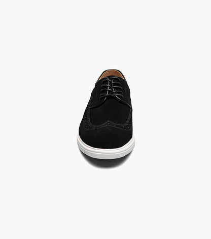 Stacy Adams TRUDELL Wingtip Lace Up Black Suede by Stacy Adams Shoes