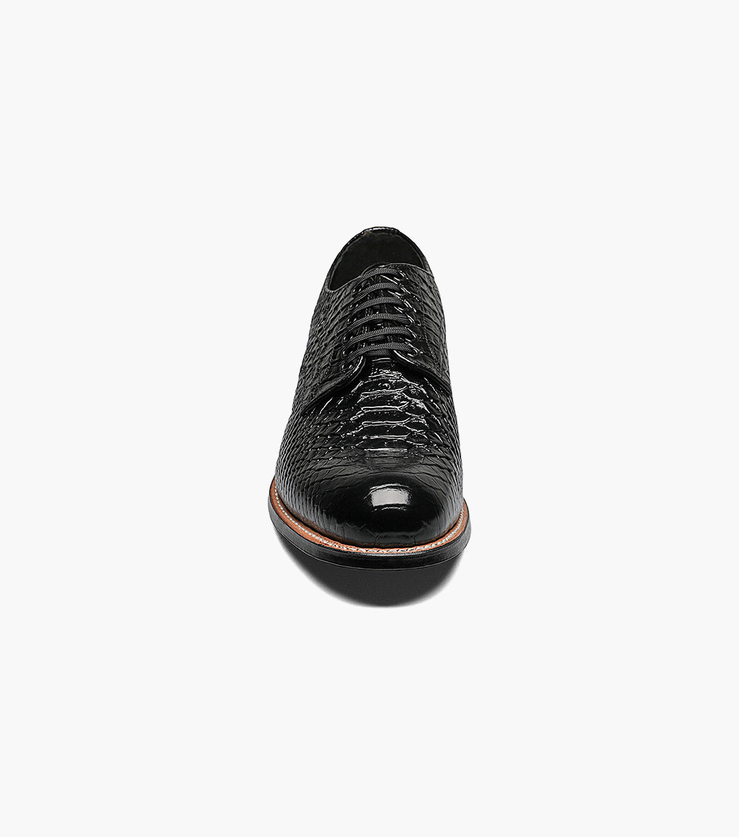 Stacy Adams MADISON Anaconda Plain Toe Oxford Black by Stacy Adams Shoes