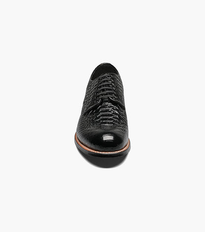 Stacy Adams MADISON Anaconda Plain Toe Oxford Black by Stacy Adams Shoes