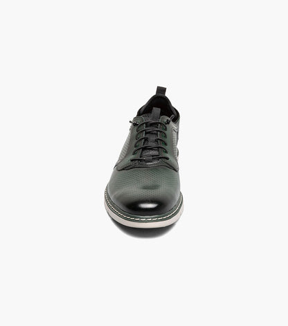 Stacy Adams SYNC Plain Toe Elastic Lace Up Green by Stacy Adams Shoes