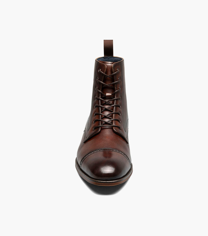 Stacy Adams HENRY Cap Toe Lace Up Boot Brown by Stacy Adams Shoes