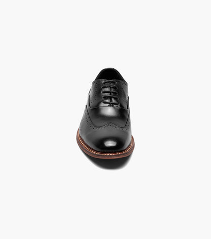 Stacy Adams MACARTHUR Wingtip Oxford Black Smooth by Stacy Adams Shoes