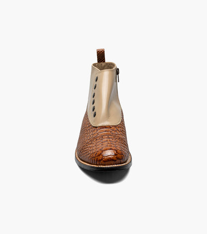 Stacy Adams MADISON Spectator Spat Cap Toe Demi Boot Tan Multi by Stacy Adams Shoes
