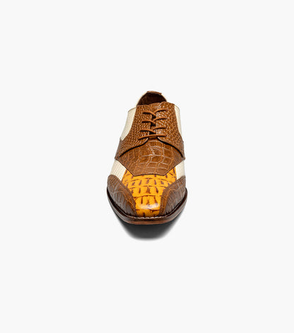 Stacy Adams TRISTANO Modified Bike Toe Oxford Tan Multi by Stacy Adams Shoes