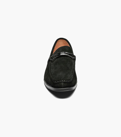 Stacy Adams NEVILLE Moc Toe Bit Slip On Black Suede by Stacy Adams Shoes