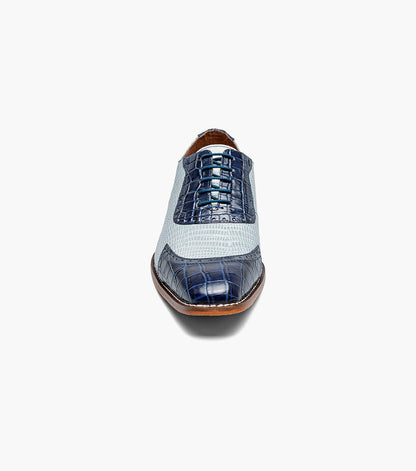 Stacy Adams TARANGO Modified Cap Toe Oxford Dark Blue Multi by Stacy Adams Shoes