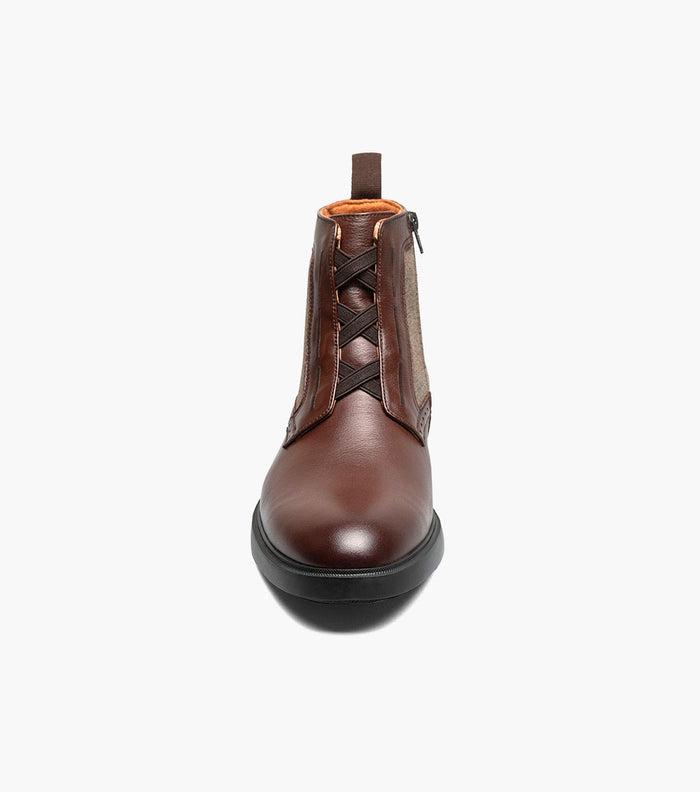 Stacy Adams THOMPSON Plain Toe Elastic Lace Boot Brown by Stacy Adams Shoes