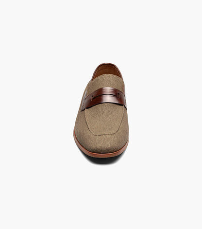 Stacy Adams GILL Moc Toe Saddle Slip On Mushroom Multi by Stacy Adams Shoes