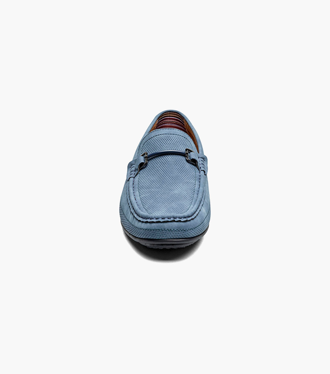 Stacy Adams COLTON Moc Toe Bit Slip On Navy by Stacy Adams Shoes